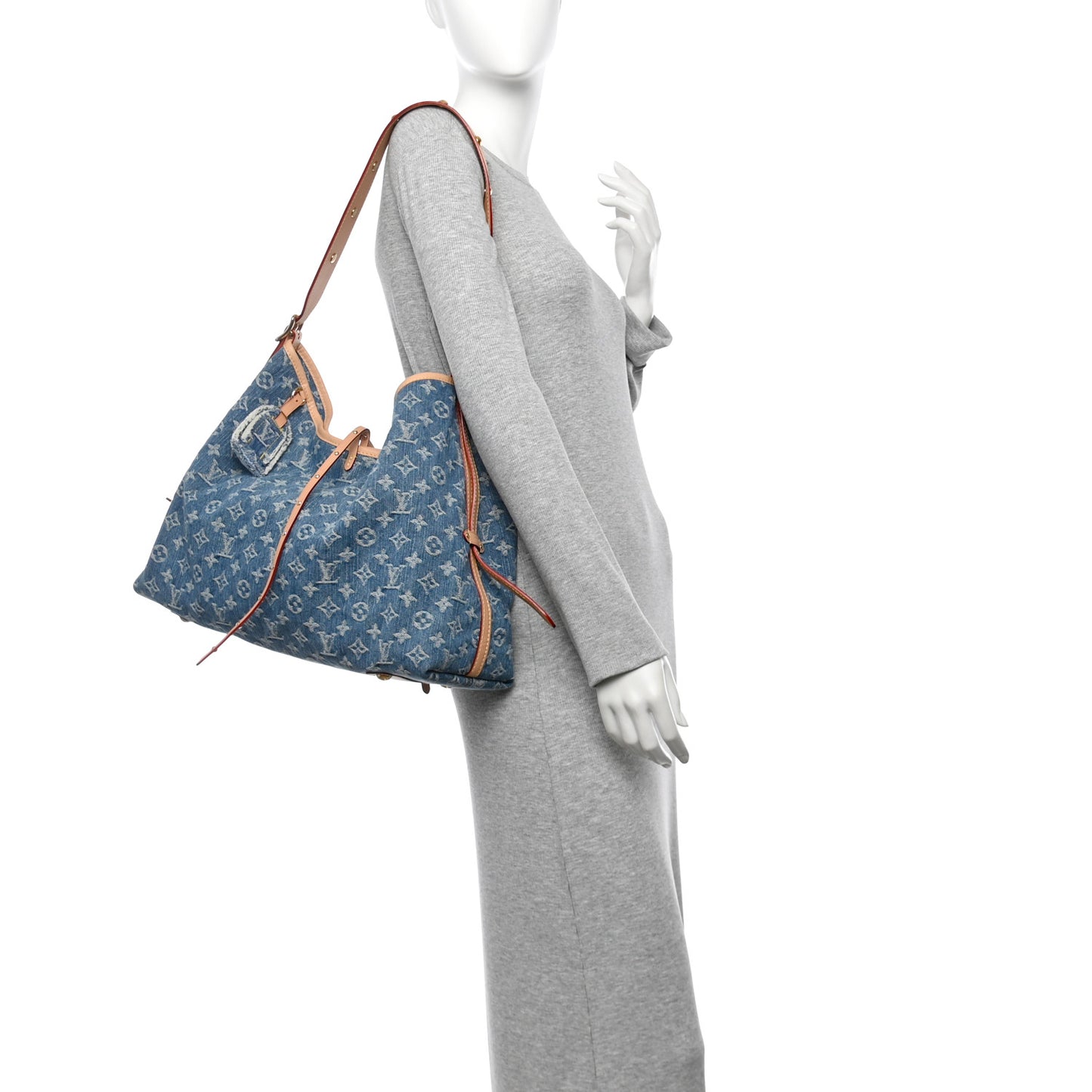 Monogram Denim CarryAll MM Blue