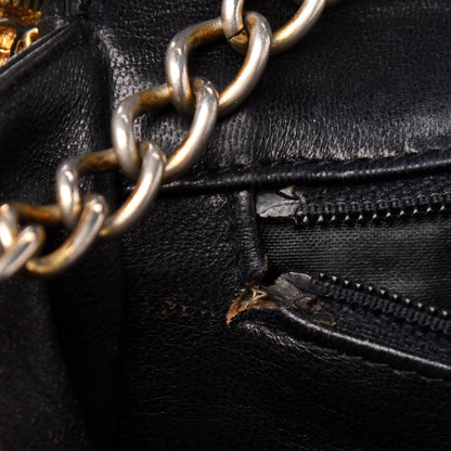 Chanel Lambskin Quilted Tassel Shoulder Flap Bag Black 12 of 14