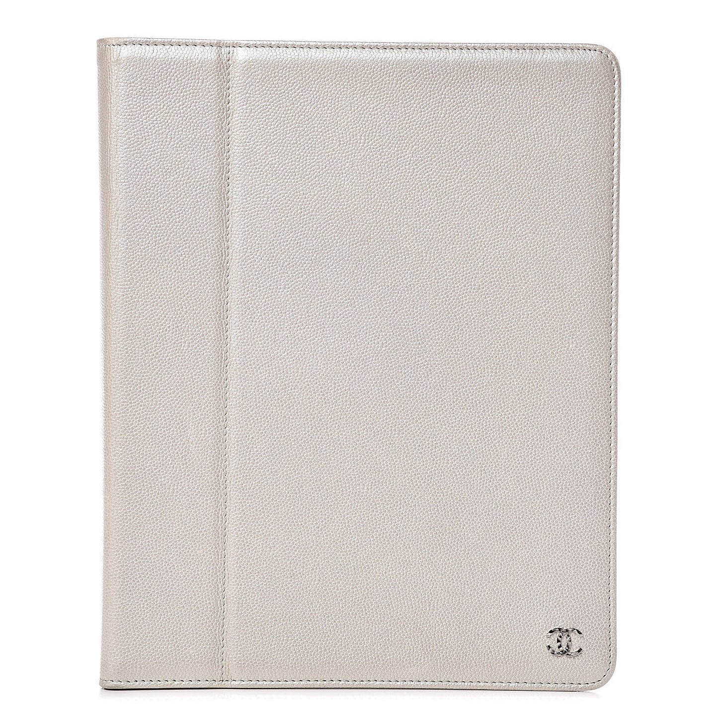 Metallic Caviar Sevruga iPad Case Silver