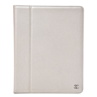Chanel Metallic Caviar Sevruga iPad Case Silver 1 of 8