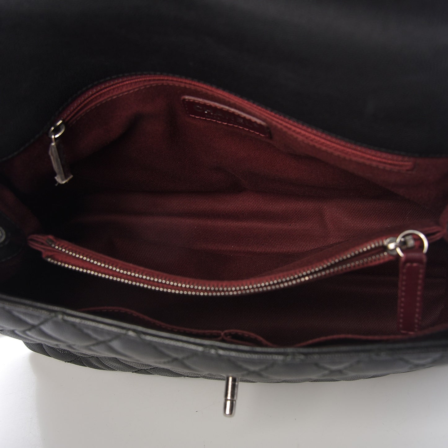 Caviar Quilted Medium Coco Handle Flap Black