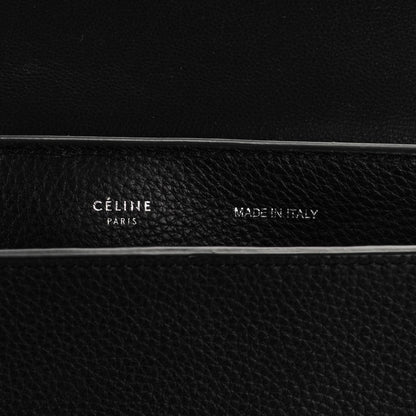 Celine Drummed Calfskin Suede Medium Trapeze Black 5 of 7
