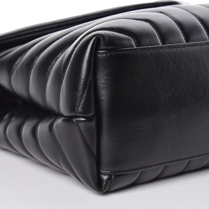 Saint Laurent Calfskin Y Quilted Monogram Medium Loulou Chain Satchel Black 9 of 11