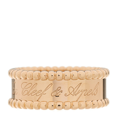 Van Cleef & Arpels 18K Rose Gold Perlee Signature Ring 52 6 1 of 6