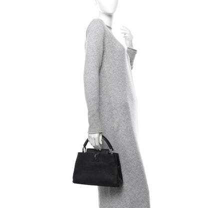 Louis Vuitton Taurillon Capucines BB Black 2 of 13