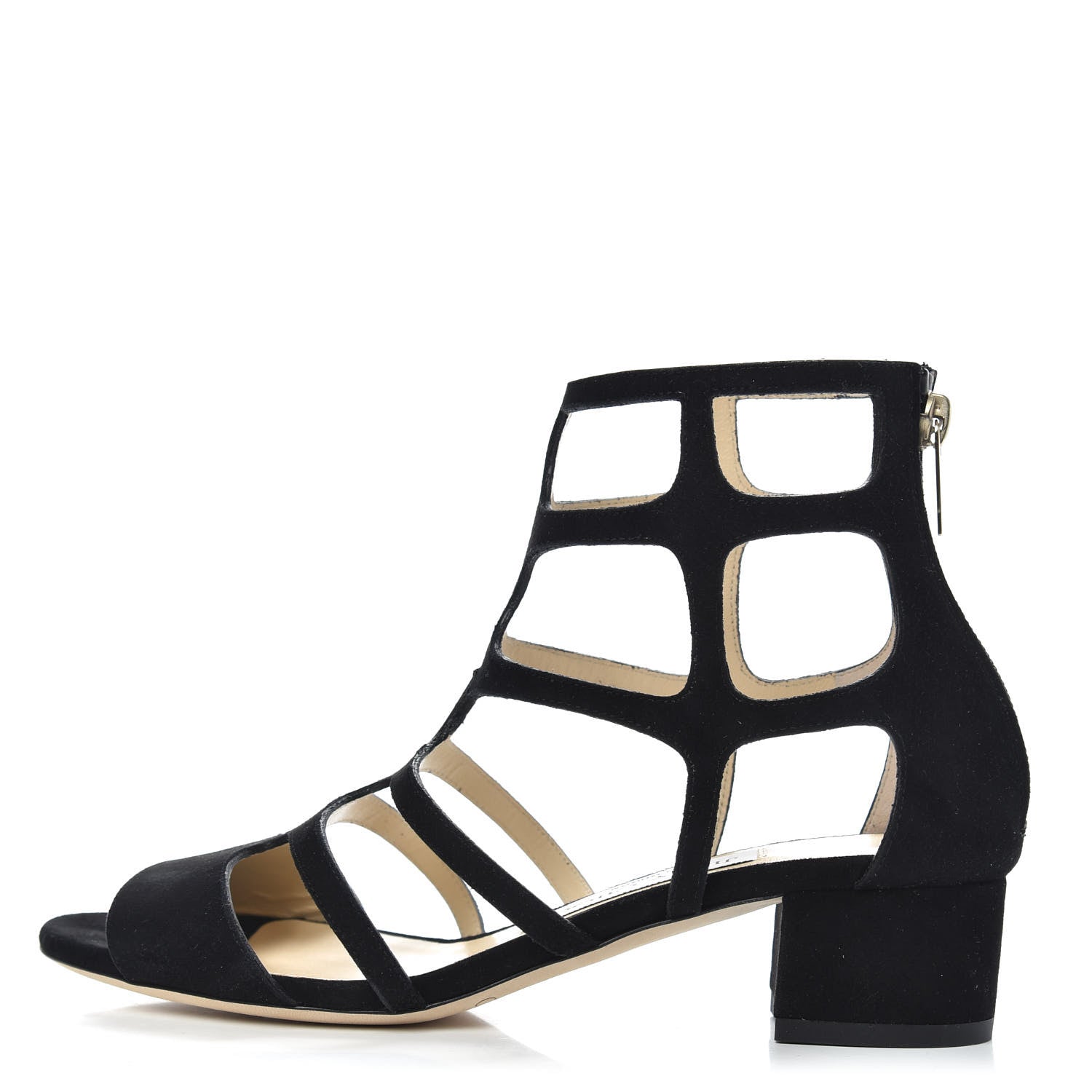 Jimmy Choo Suede Ren 35 Sandals 36 Black 1 of 8