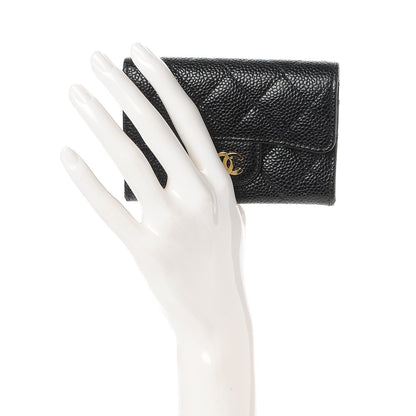 Chanel Caviar Quilted Flap Card Holder Black 2 of 9