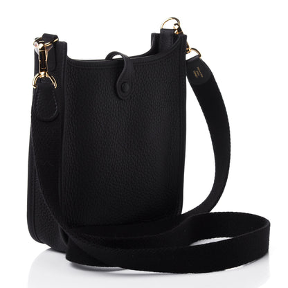 Hermes Taurillon Clemence Evelyne TPM Black 2 of 4