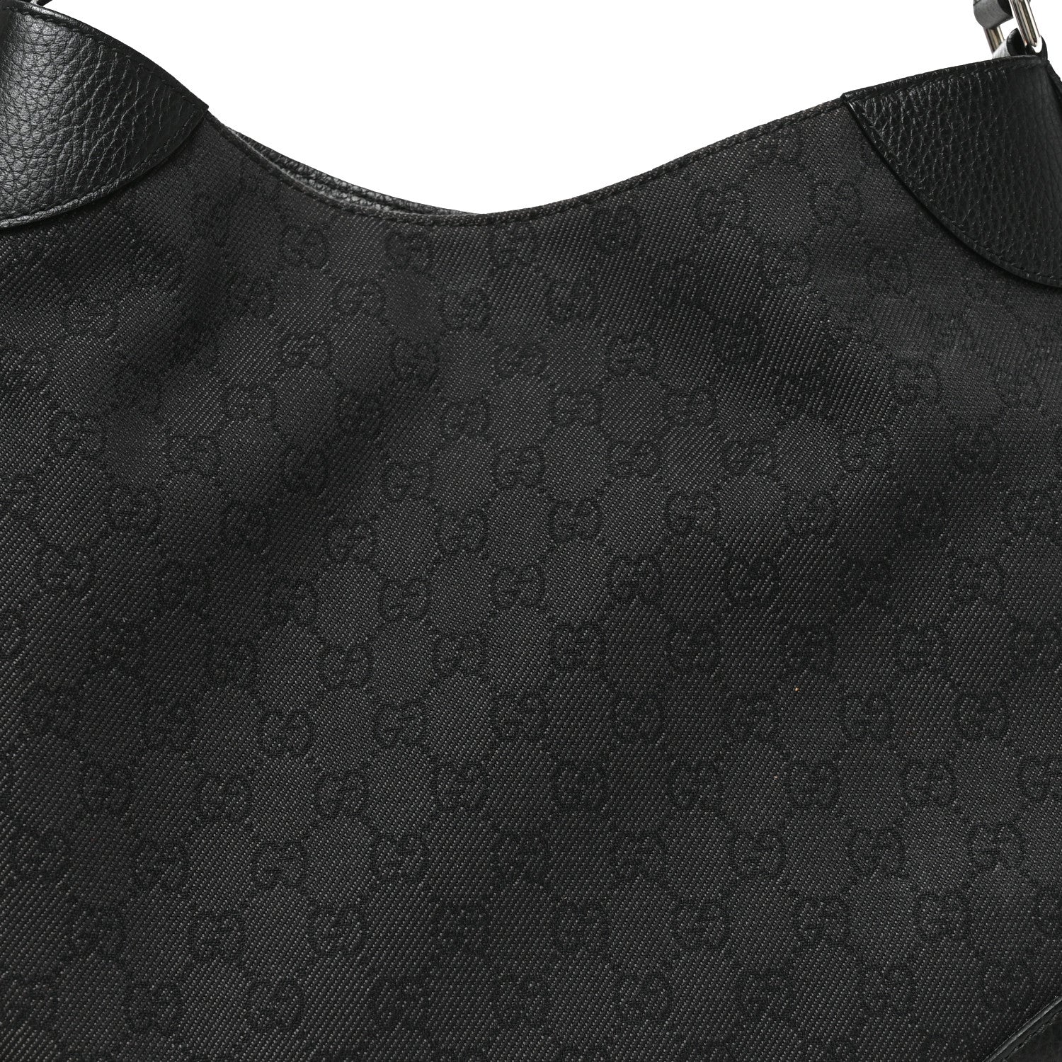 Gucci Monogram Calfskin Large Hobo Black 8 of 10