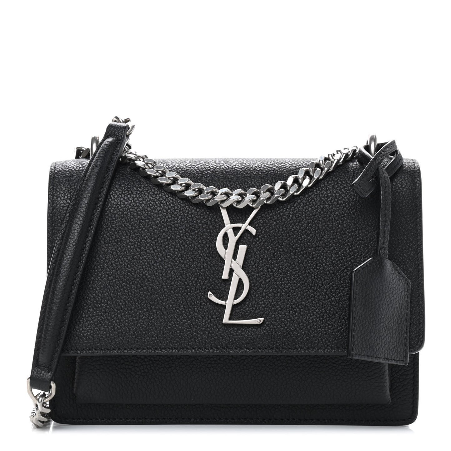 Grained Calfskin Small Monogram Sunset Black