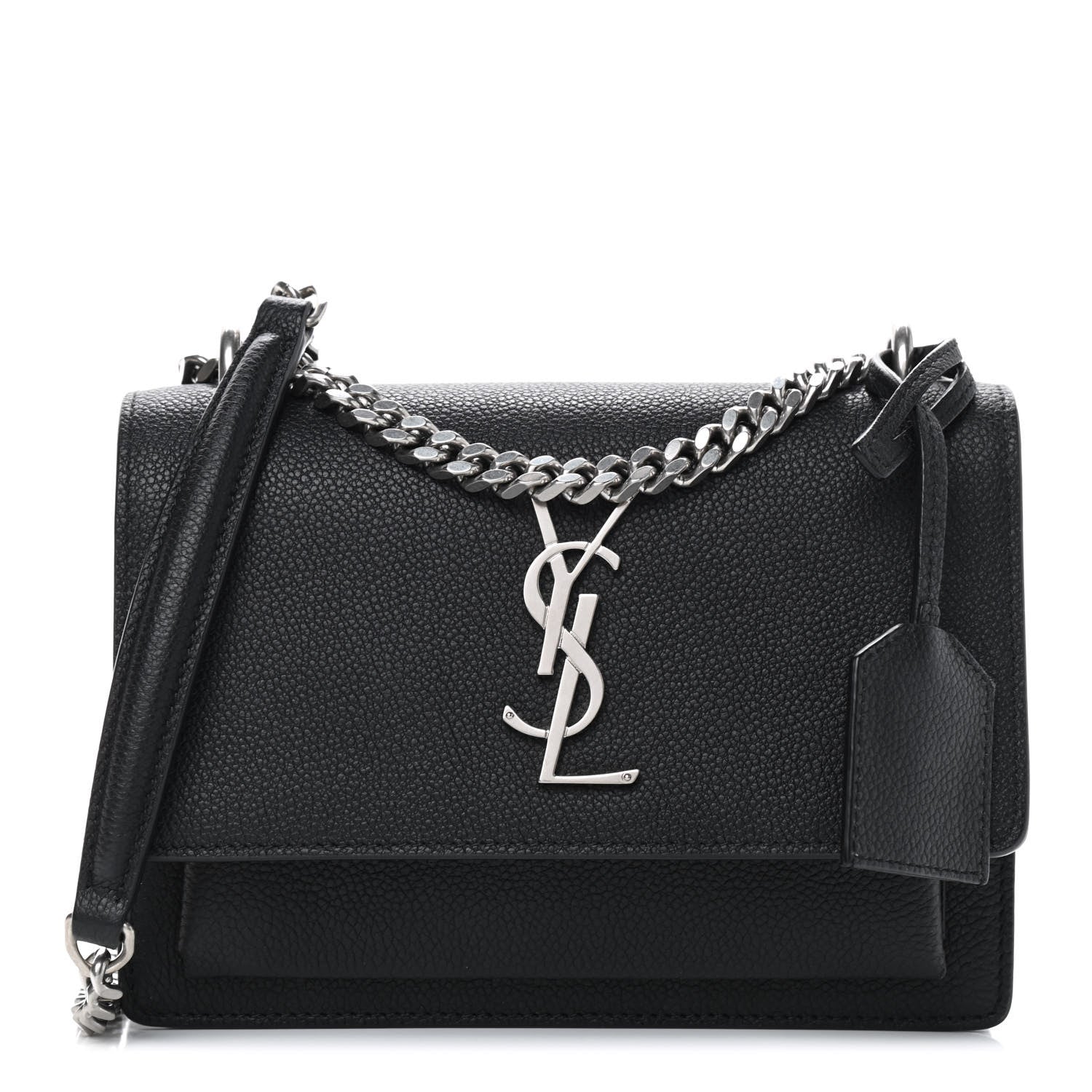 Saint Laurent Grained Calfskin Small Monogram Sunset Black 1 of 7
