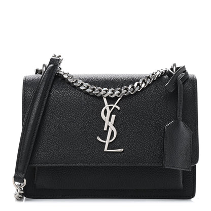 Saint Laurent Grained Calfskin Small Monogram Sunset Black 1 of 7