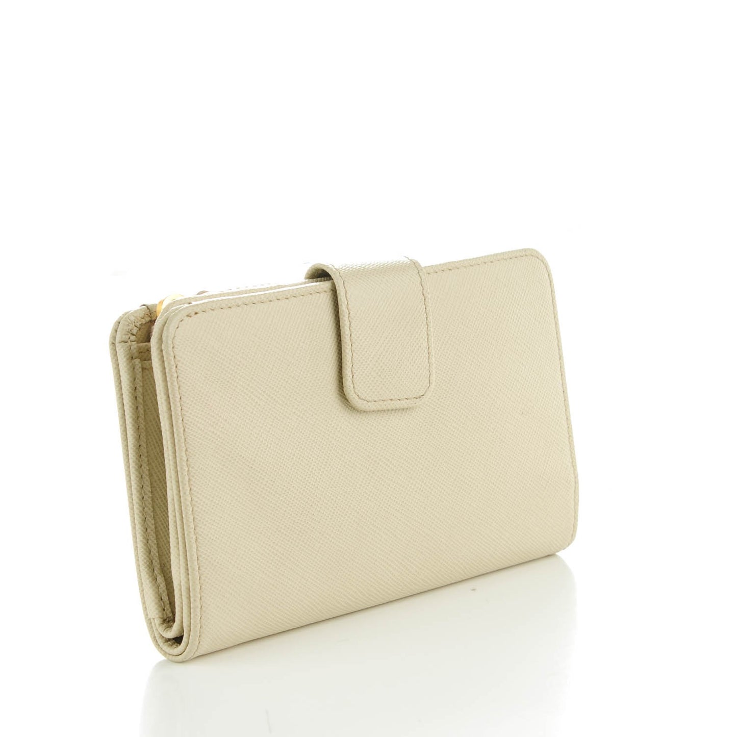 Saffiano Metal Compact Wallet Cera