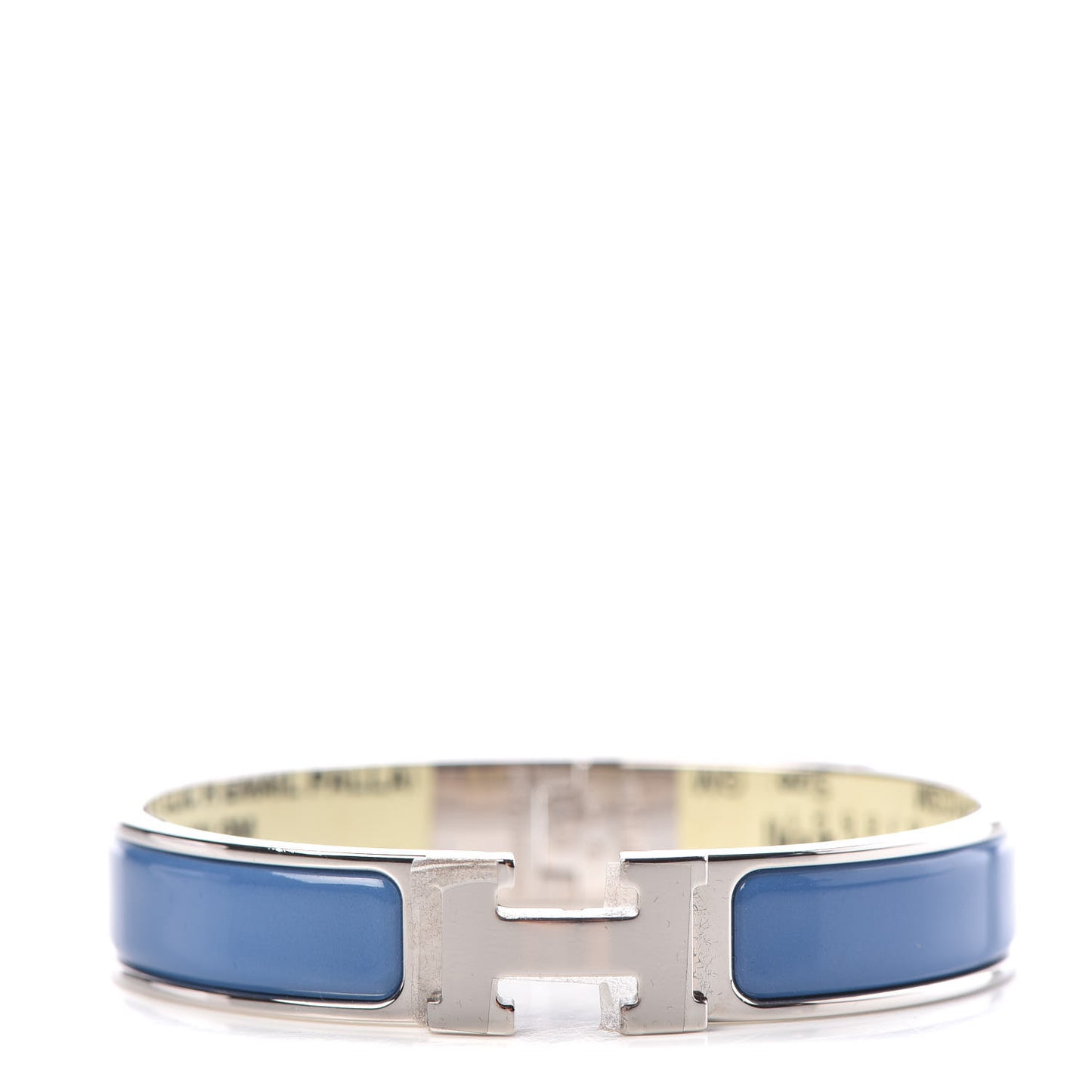 Enamel Narrow Clic Clac H Bracelet GM Bleu Turquin
