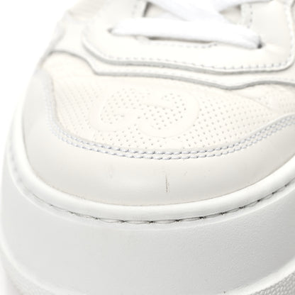 Gucci Calfskin GG Tennis Embossed Perforated Womens Platform 55mm Sneakers 38 Great White 9 of 11
