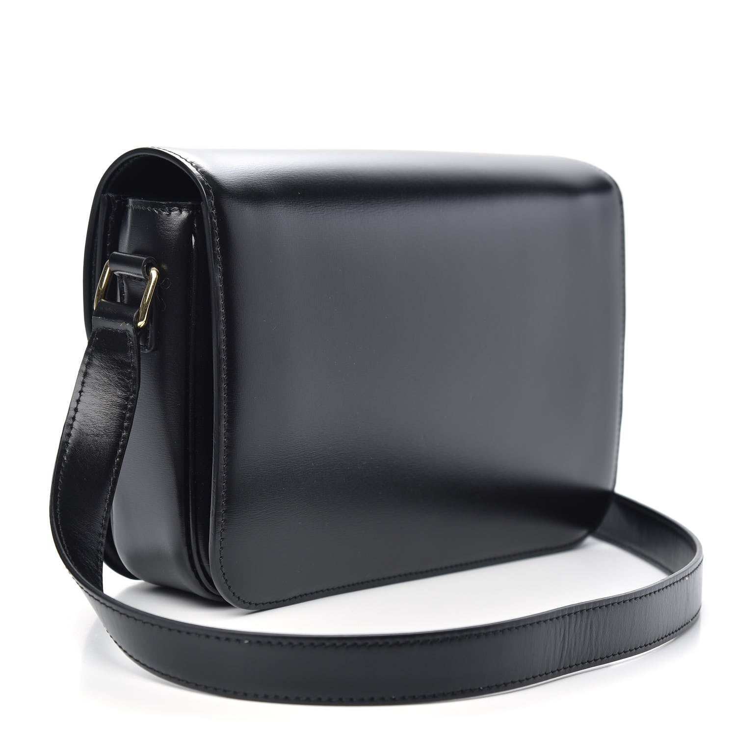 Celine Shiny Calfskin Medium Triomphe Black 3 of 10