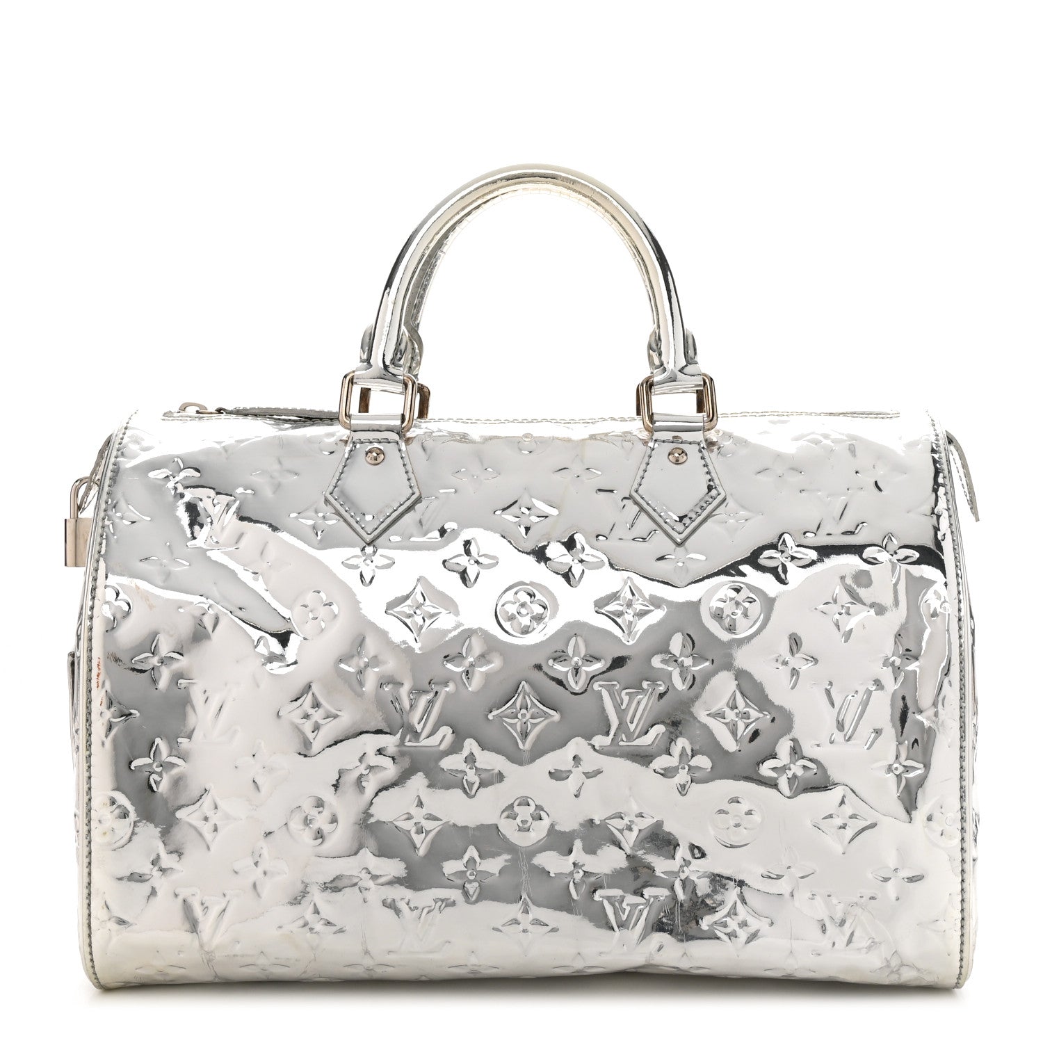 Louis Vuitton Monogram Miroir Speedy 30 Silver 1 of 12