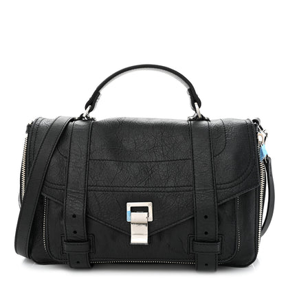 Proenza Schouler Lambskin Medium PS1 Plus Zip Satchel Black 1 of 9