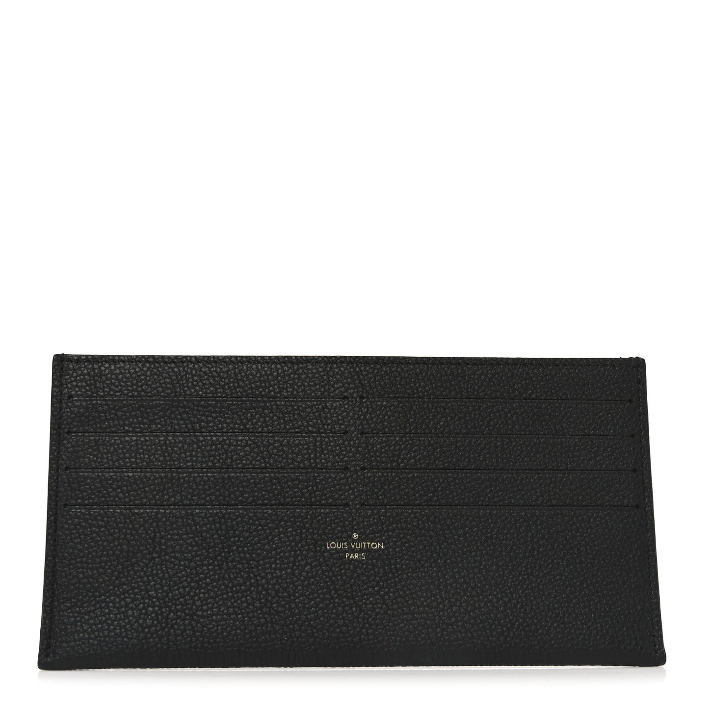 Calfskin Felicie Chain Wallet Card Holder Insert Black