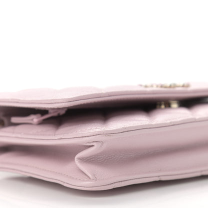 Chanel Caviar Quilted Coco Candy Wallet On Chain WOC Light Pink 10 of 12