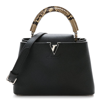 Louis Vuitton Taurillon Snakeskin Capucines BB Black 1 of 9