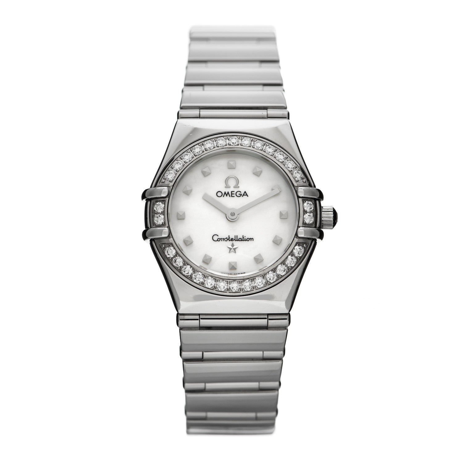 Omega Stainless Steel Diamond Bezel Mother of Pearl 22mm Constellation My Choice Quartz Watch 1465.71.00 1 of 5