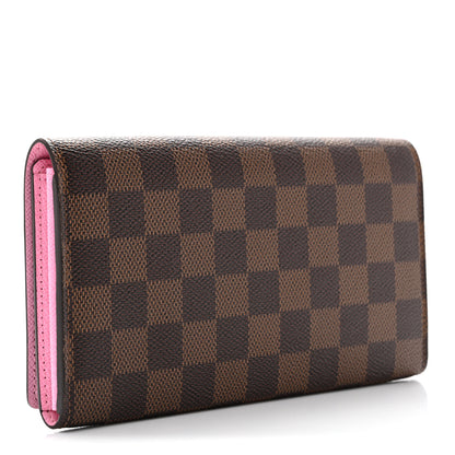 Louis Vuitton Damier Ebene 2023 Christmas Animation Ice Skating Sarah Wallet Pink 3 of 6