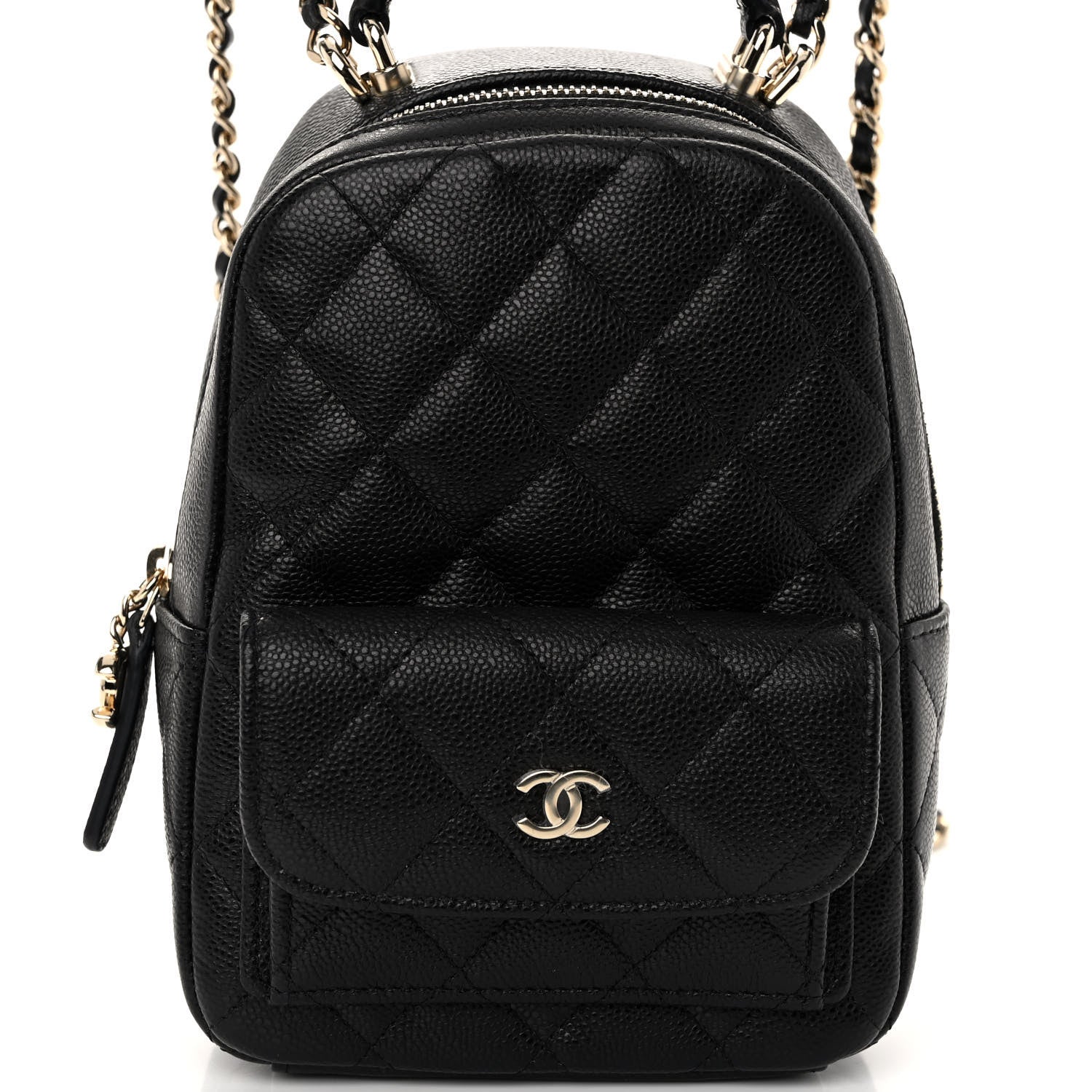 Chanel Caviar Quilted CC Mini Classic Backpack Black 7 of 9