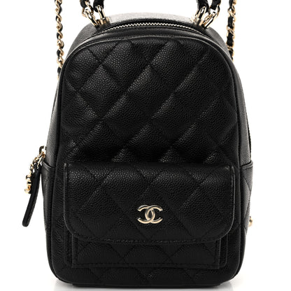 Chanel Caviar Quilted CC Mini Classic Backpack Black 7 of 9