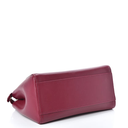 Fendi Nappa Mini Peekaboo Iconic Satchel Black Cherry Brown 4 of 13