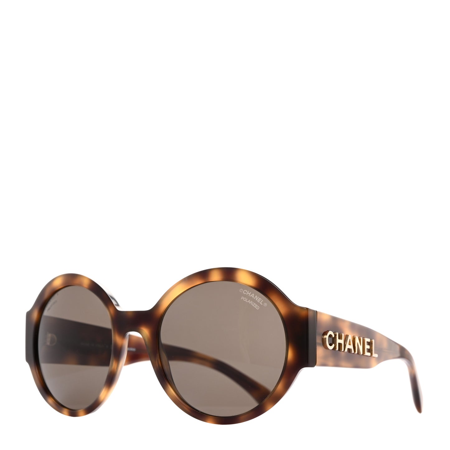 Acetate Polarized Round Sunglasses 5410 Tortoise