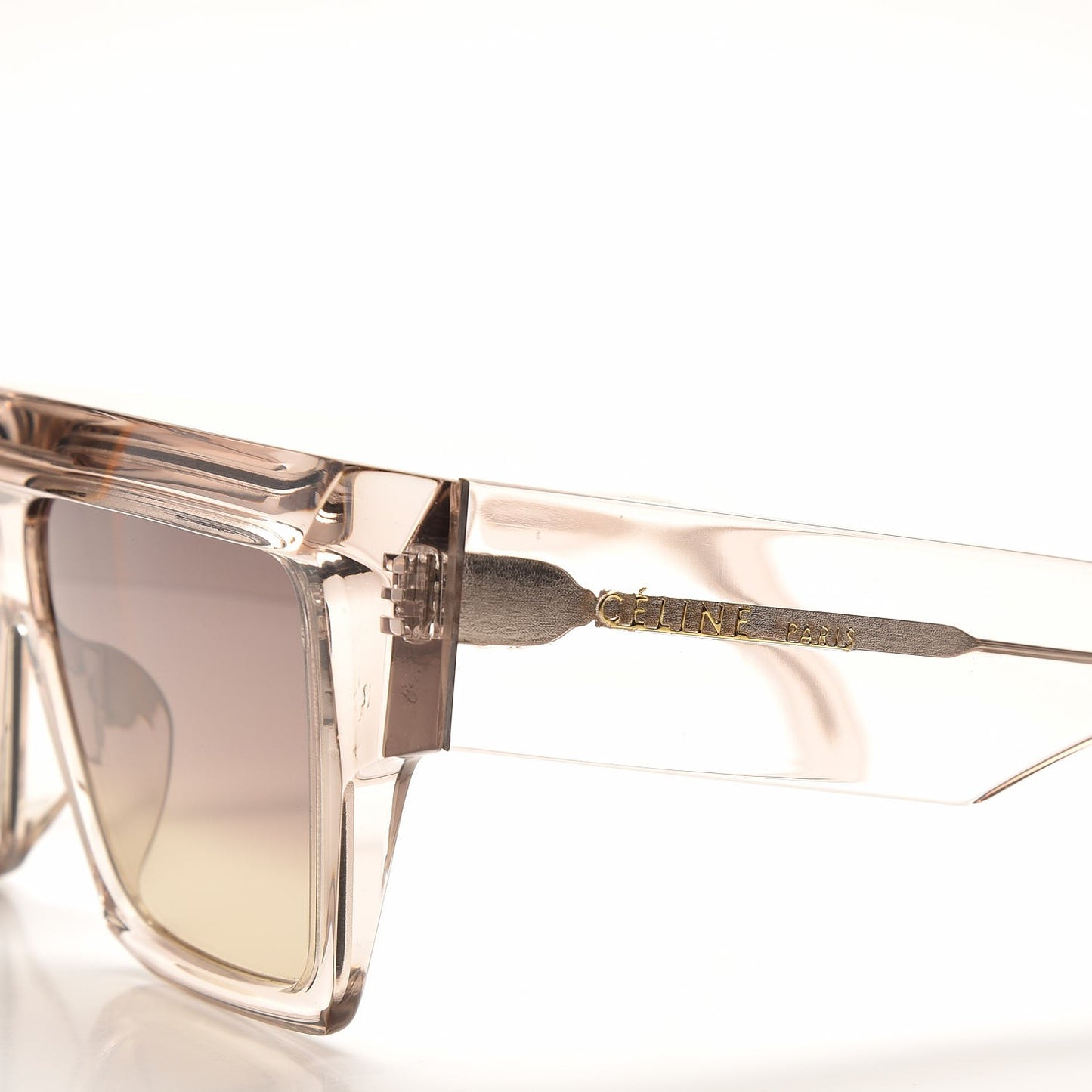 Square Acetate Transparent Smoke Flat Sunglasses CL 40030F Pink