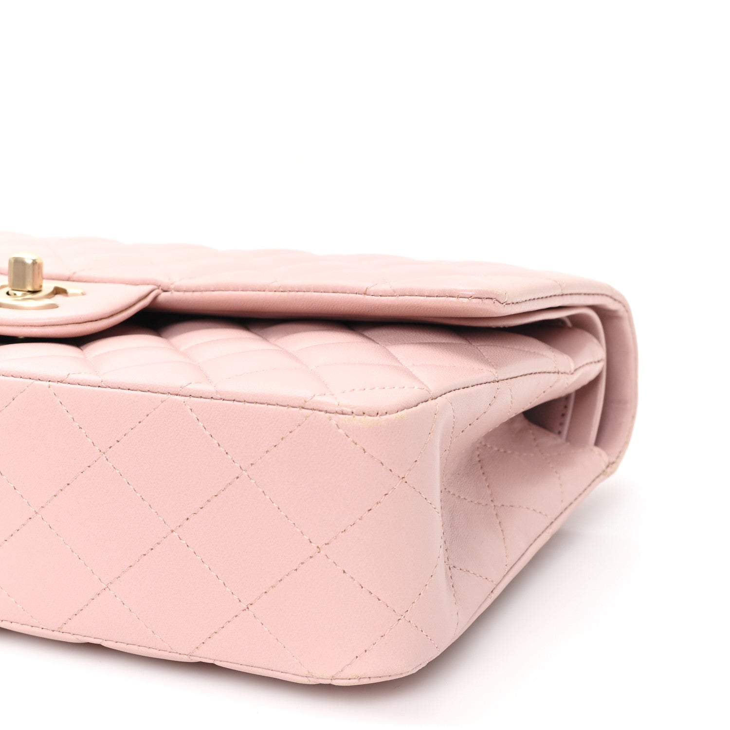 Chanel Lambskin Quilted Medium Double Flap Light Pink 9 of 9
