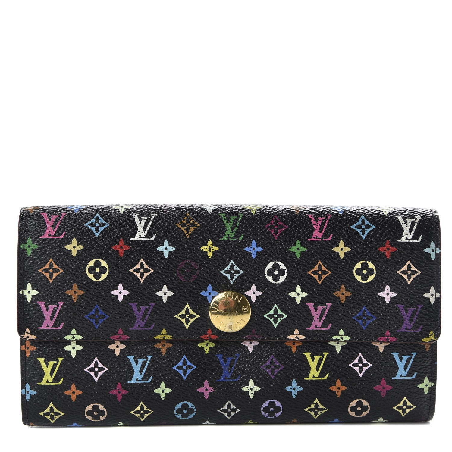 Louis Vuitton Monogram Multicolor Sarah Wallet Black Grenade 1 of 10