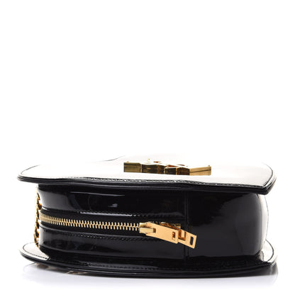 Saint Laurent Patent Small Monogram Love Shoulder Bag Black 3 of 9