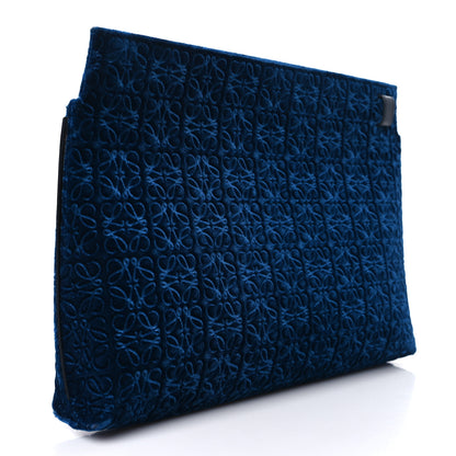 Loewe Velvet Repeat T Pouch Blue 3 of 8