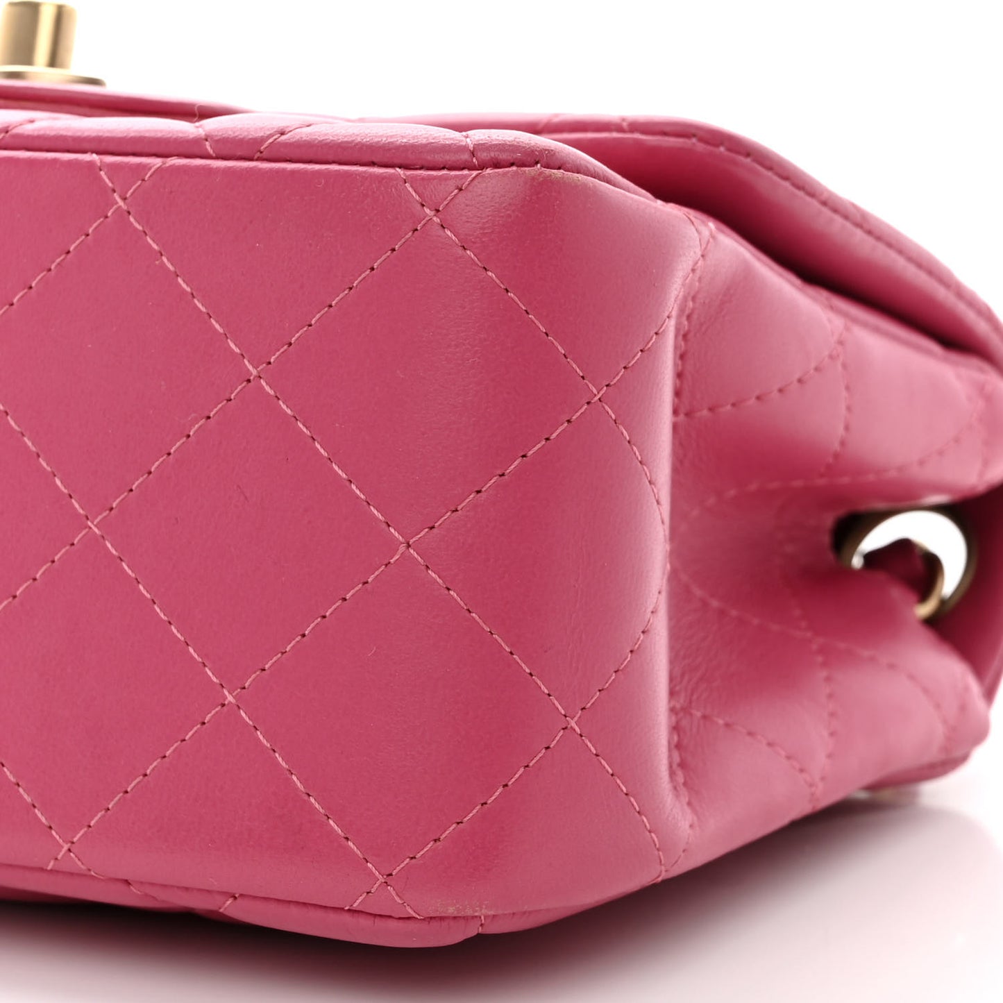 Lambskin Quilted Mini Square Flap Pink
