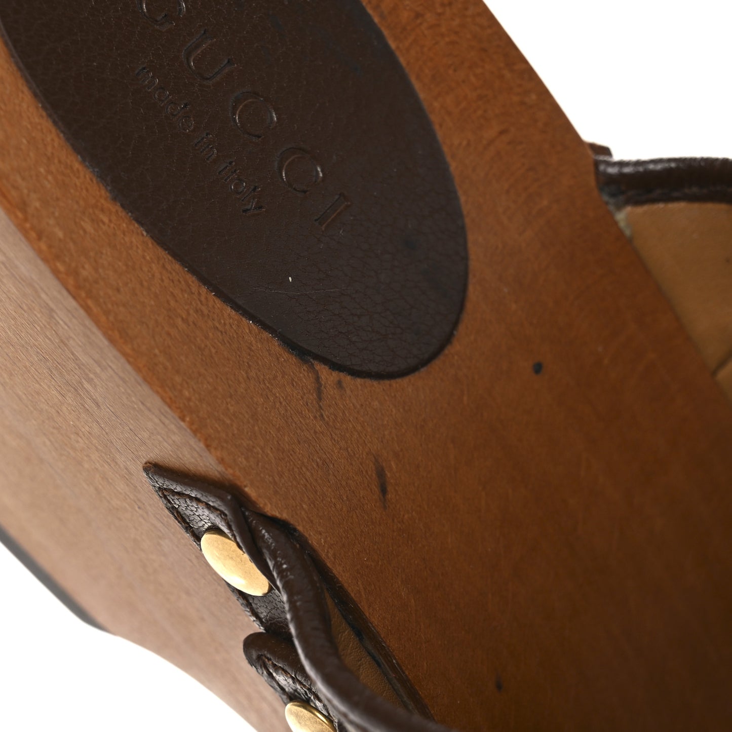 Monogram Goatskin Horsebit Clog Mules 40 Beige Ebony Brown Sugar
