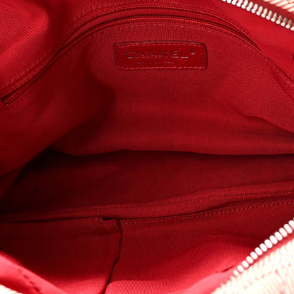 Chanel Nylon Bubble Quilt Shoulder Bag Red White 5 of 10