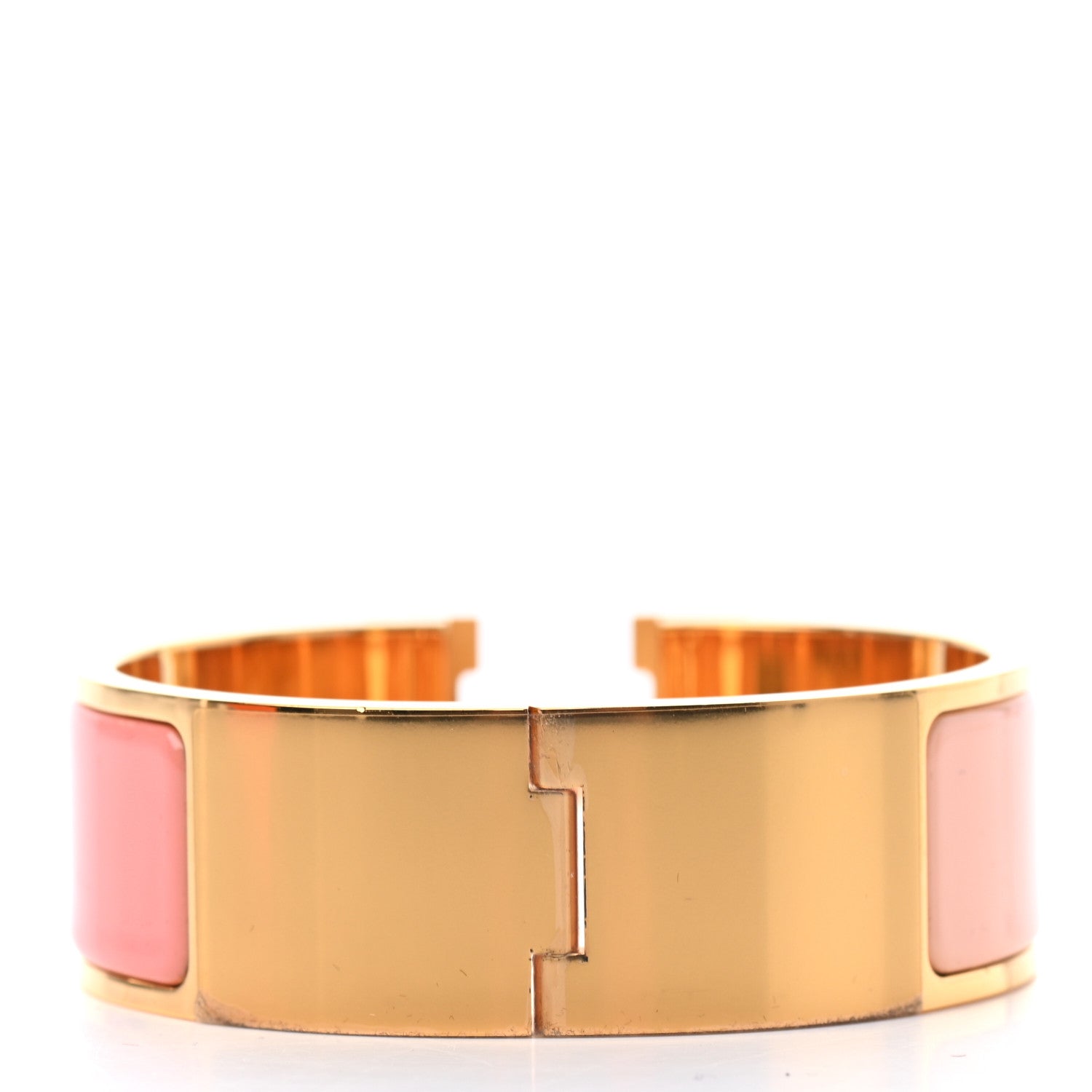 Hermes Enamel Wide Clic Clac H Bracelet PM Rose Florida Rose Petale 2 of 3