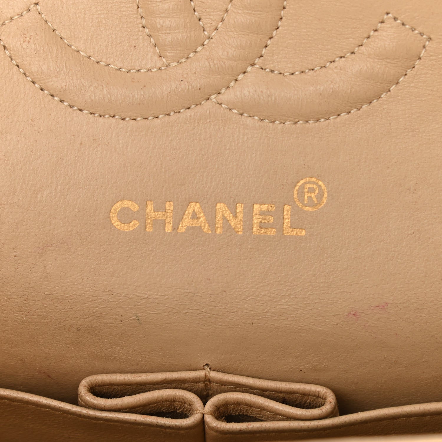 Chanel Lambskin Quilted Medium Double Flap Beige 6 of 17
