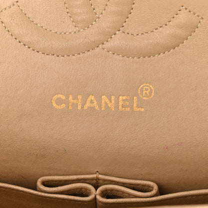 Chanel Lambskin Quilted Medium Double Flap Beige 6 of 17