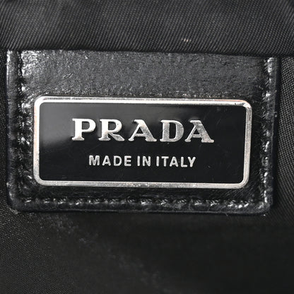 Prada Nylon Small Flat Messenger Bag Black 6 of 10