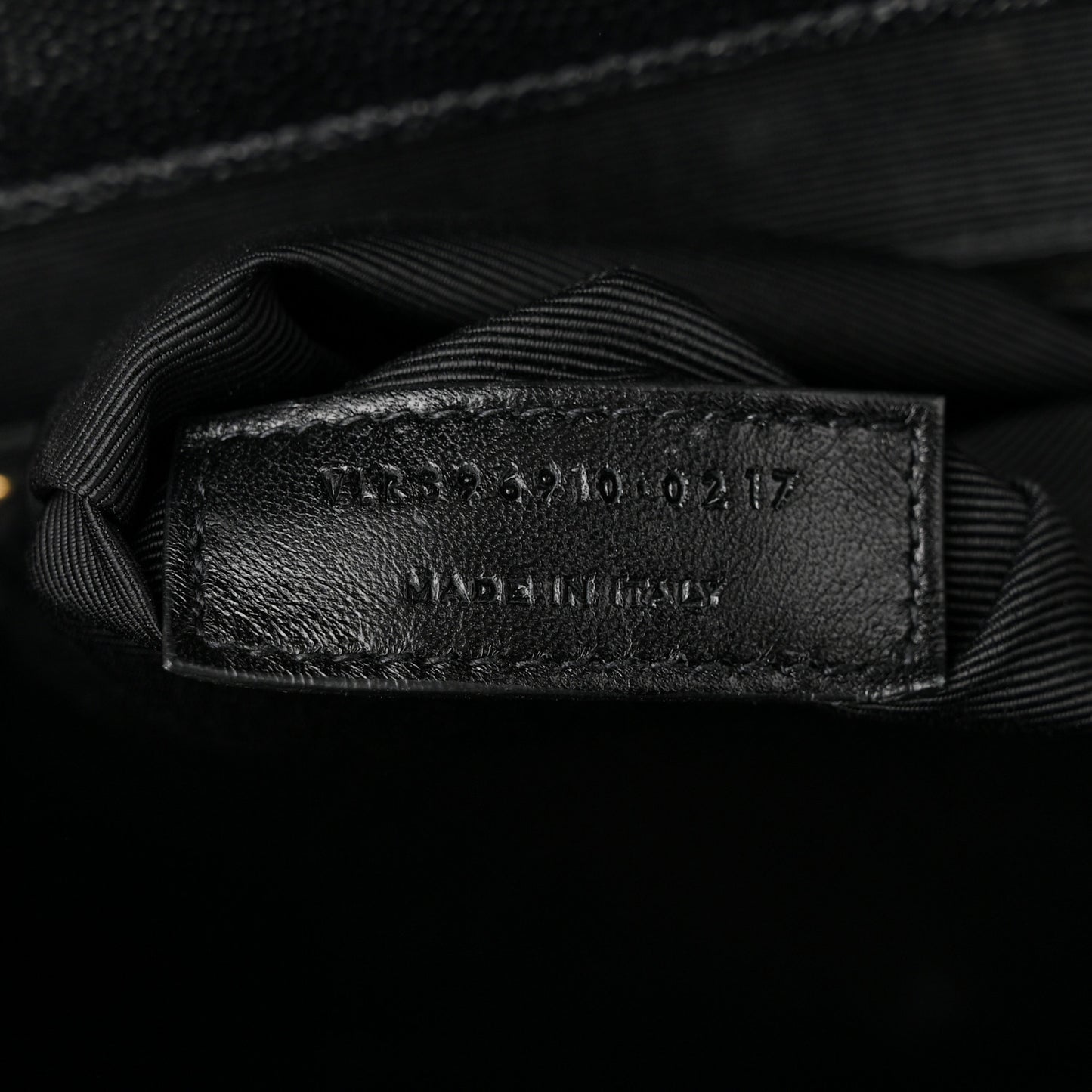 Grain De Poudre Matelasse Chevron Large Monogram Satchel Black