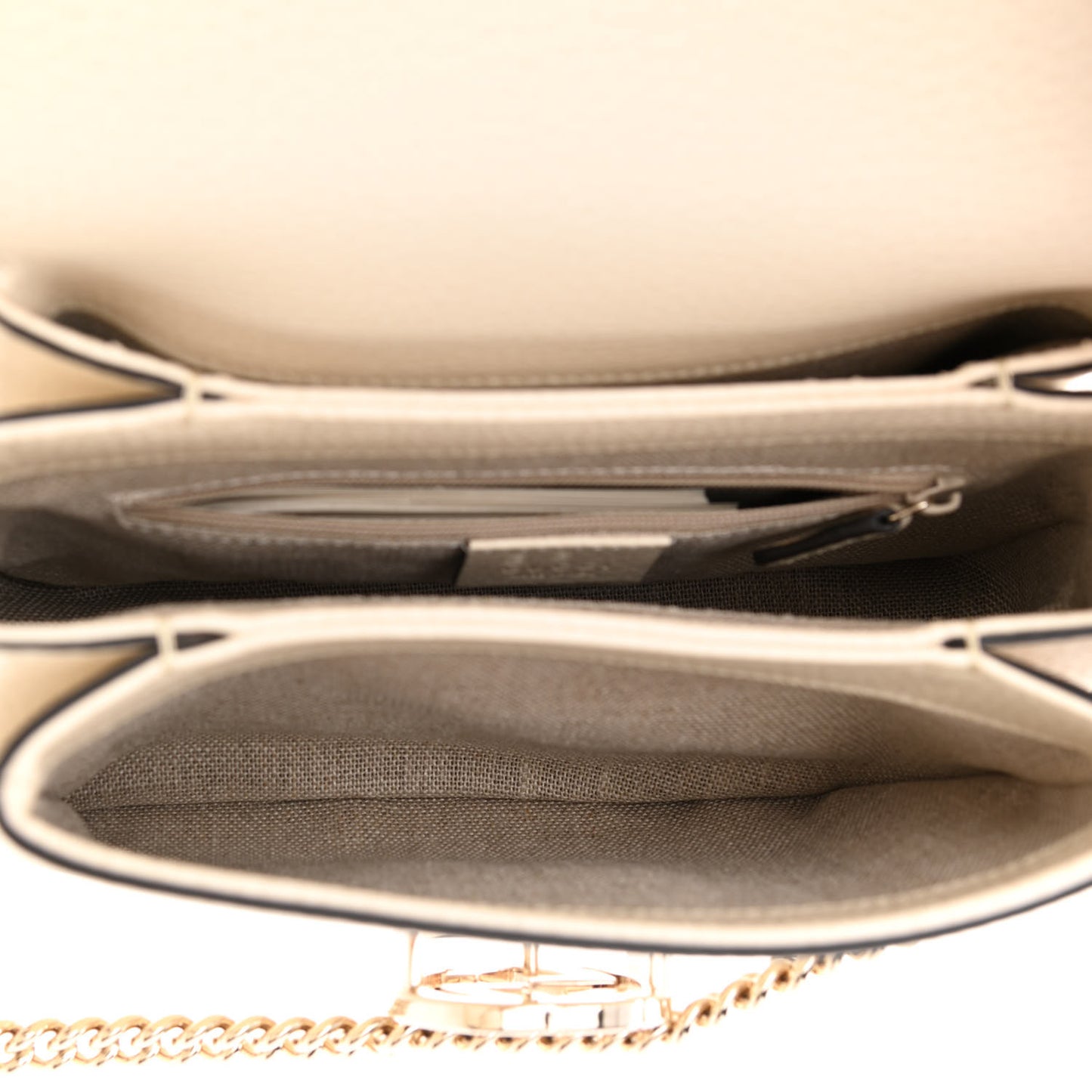 Dollar Calfskin Interlocking G Crossbody Bag Ivoire