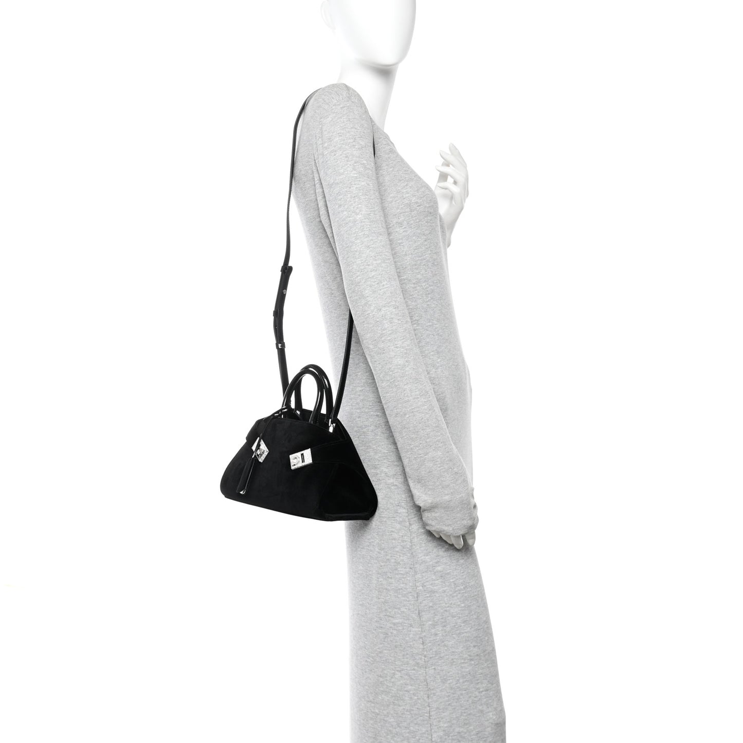 Velvet Strass XS Hug Bag Black