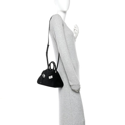 Salvatore Ferragamo Velvet Strass XS Hug Bag Black 2 of 9