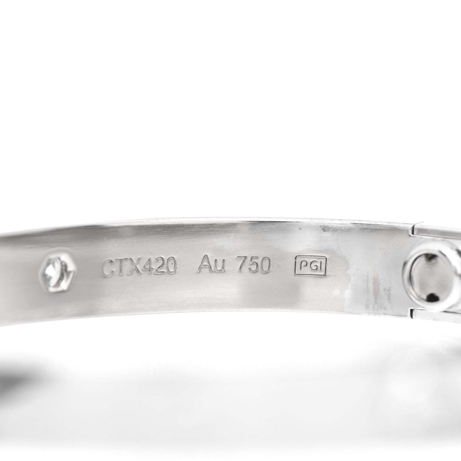 Cartier 18K White Gold 4 Diamond LOVE Bracelet 16 4 of 6