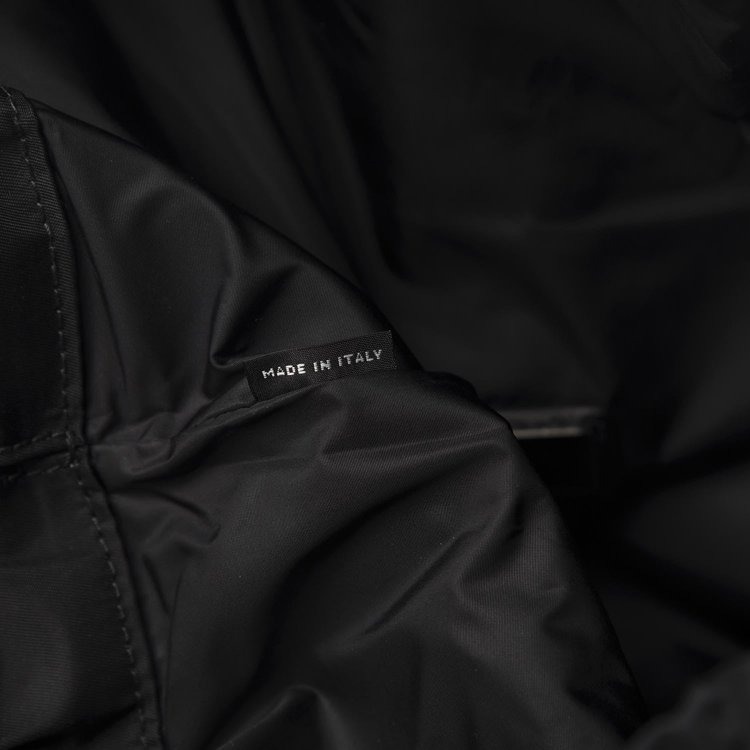 Prada Tessuto Nylon Saffiano Whale Drawstring Pocket Backpack Black Marea 6 of 9