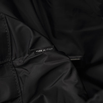 Prada Tessuto Nylon Saffiano Whale Drawstring Pocket Backpack Black Marea 6 of 9